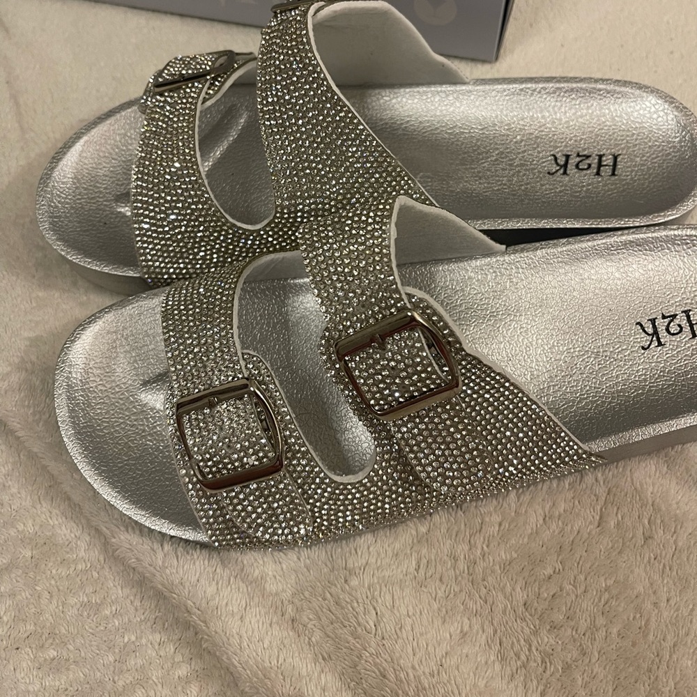 Sparkle sandals never worn
